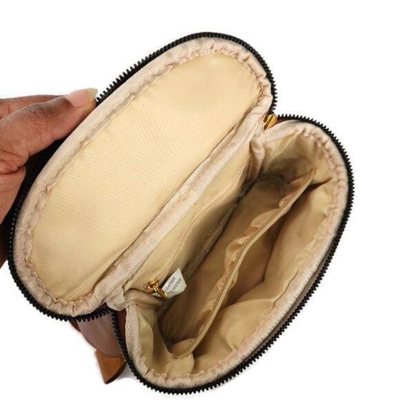 Joy Mangano Women's Brown Quilted Leather Fany Pack - Picture 5 of 6